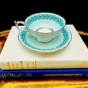 Vintage Paragon Footed Leaf Teacup and Saucer